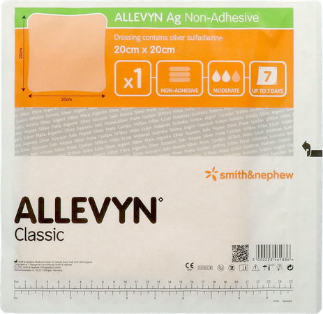 Allevyn Ag N/adhesive Ster 20,0x20,0cm 10 66800090 2