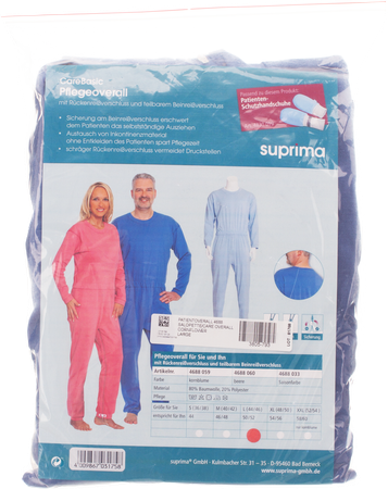 Suprima 4688 Patientoverall Rits Blauw l