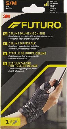 Futuro Attelle Pouce Deluxe Noir S- M 12,7-16,5cm 4