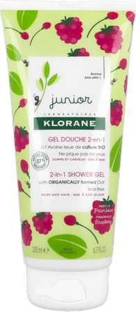 Klorane Petit Junior Douche Gel Framboos 200ml Nf 2