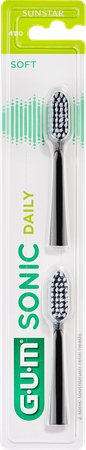 Gum Sonic Daily Batterij Tanden Opzetborstel Zwart 1