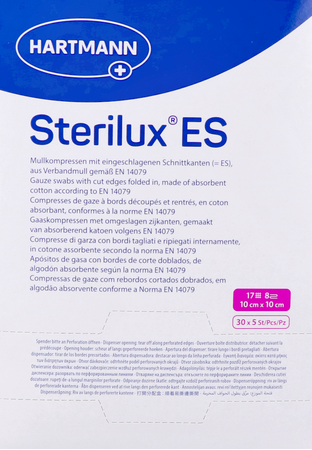 Sterilux Es 10x10cm 8l.st. 30x5 P/s 2