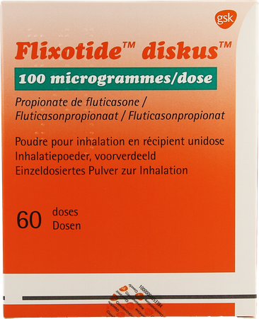 Flixotide 100 Diskus Pulv Inh 60dos 2