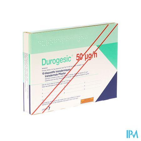 Durogesic Pl Emp 10x 50mcg/heure/uur