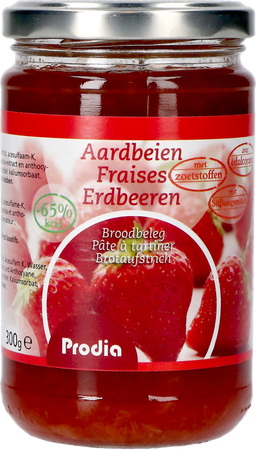 Prodia Broodbeleg Aardbei+maltit.300g 6071 Revogan 4