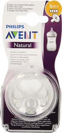 Philips Avent Natural 2.0 Tetine 4 Trous SCF044/27 1