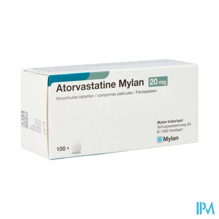 Atorvastatine Viatris 20mg Filmomh Tabl 100 Bls