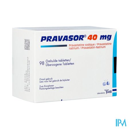 Pravasor Omhulde Tabl 98 X 40mg