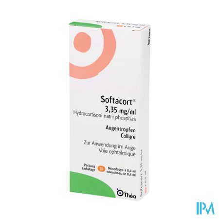 Softacor 3,35mg/ml Collyre Unidose 30 X 0,4ml