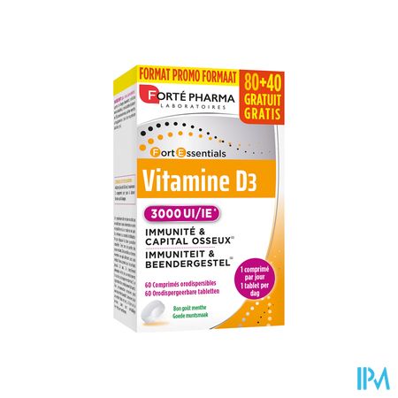 Vitamine D3 3000 UI Caps 120