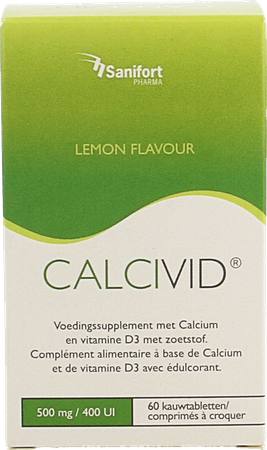 Calcivid 500mg/400ie Lemon Chew 60 2