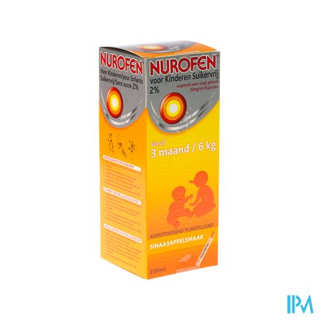 Nurofen Kind Sinaas Susp Suikervrij 200ml