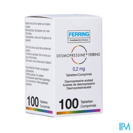 Desmopressine Ferring Tabl 100 X 0,2mg