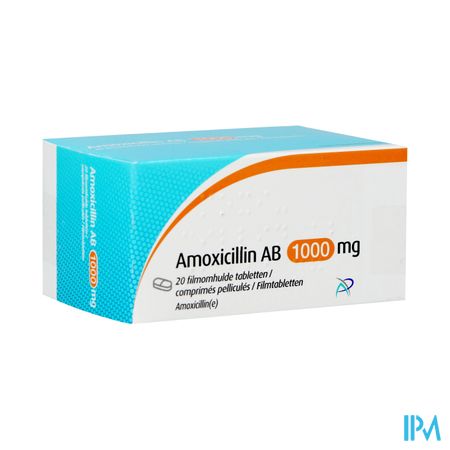 Amoxicillin Ab 1000mg Filmomh Tabl 20 X 1000mg