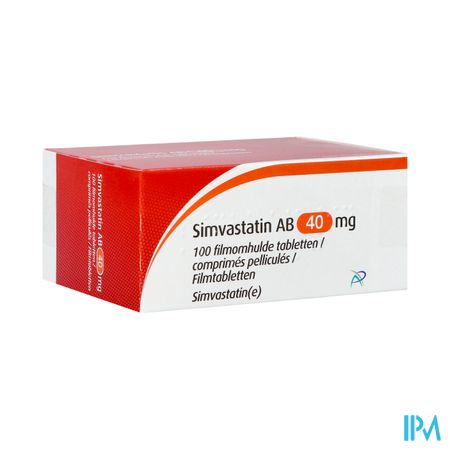 Simvastatin Ab 40mg Filmomh Tabl 100