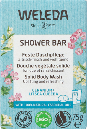 Weleda Shower Bar Geranium + Litsea Cubeba 75g 1