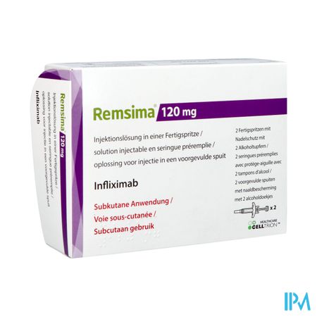 Remsima 120mg Opl Inj Voorgev.spuit 2 + 2 Alc Pad