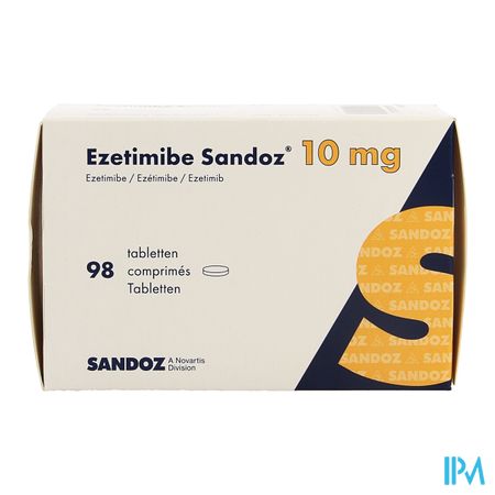 Ezetimibe Sandoz 10mg Comp 98 X 10mg 3