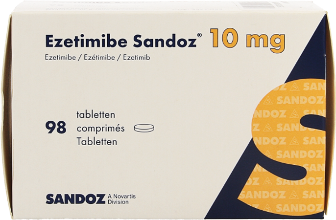 Ezetimibe Sandoz 10mg Comp 98 X 10mg 3
