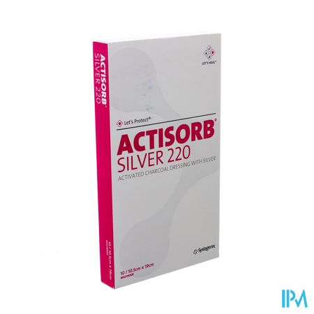 Actisorb Silver 220 Kp 19,0x10,5cm 10 Mas190de