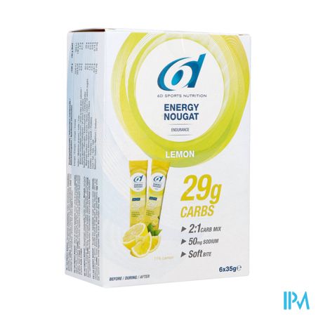 6d Energy Nougat Lemon 6x35g