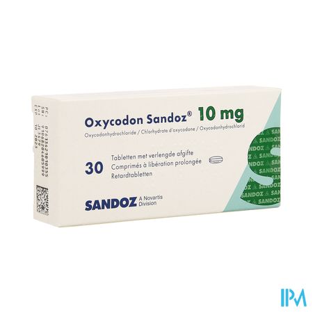 Oxycodon 10mg Sandoz Verlengde Afgifte 30