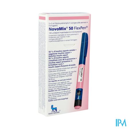 Novomix 50 Flexpen Opl Inj Voorgevulde Pen 5