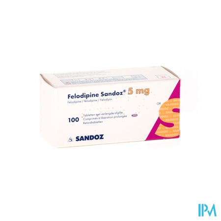 Felodipine Sandoz Comp Retard 100 X 5mg 1