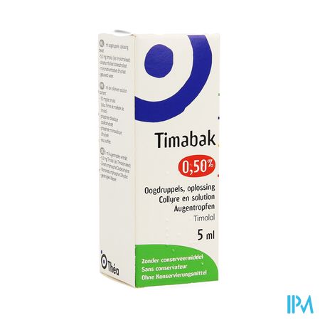 Timabak 0,50% Collyre 5ml 5,0mg/ml