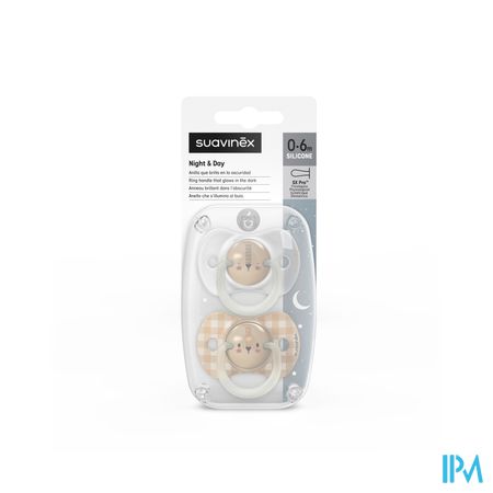 Suavinex N&d Soother Sili.rev.0-6m Lion Bg Duo