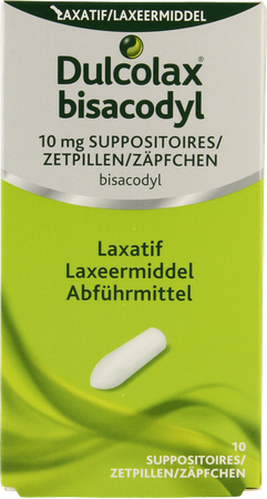 Dulcolax Bisadocyl Supp 10 X 10mg 1