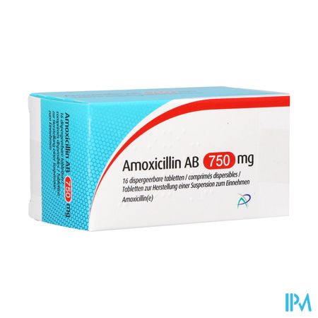 Amoxicillin Ab 750mg Comp Disp. 16 X 750mg