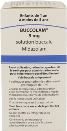 Buccolam 5,0mg Sol Bucc 4 Ser Dos Prerempl 1,0ml 7