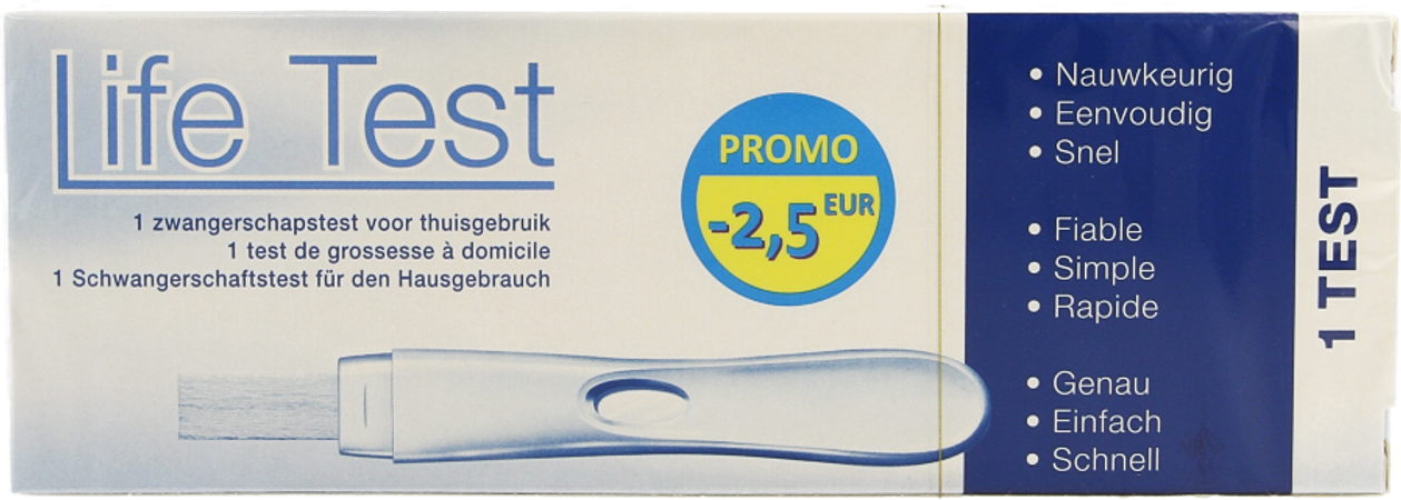 Lifetest Zwangerschapstest Stick 1 -2,5€ Promo 2