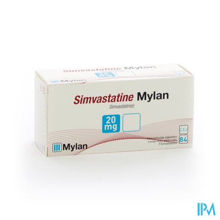 Simvastatine Viatris 20mg Comp 84 1