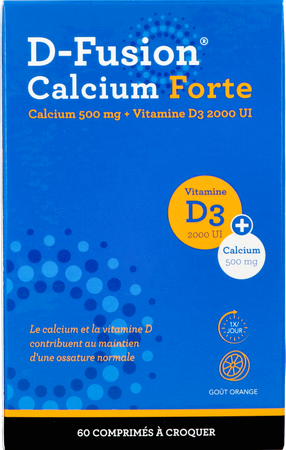 D-fusion Calcium Forte 500/2000 Kauwtabl 60 2