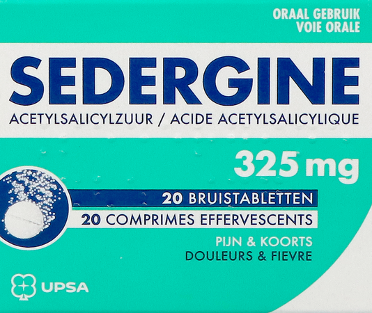 Sedergine 325mg Bruistabl 20 Nf 1
