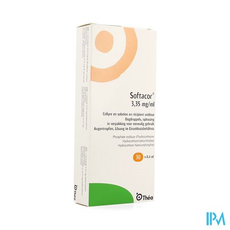 Softacor 3,35mg/ml Collyre Unidose 30 X 0,4ml