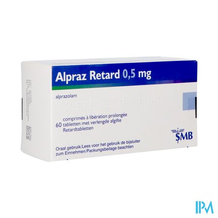 Alpraz Retard 0,5mg Tabl Verlengde Afgite 60