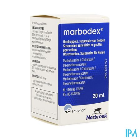 Marbodex Oordruppels Susp Hond 20ml