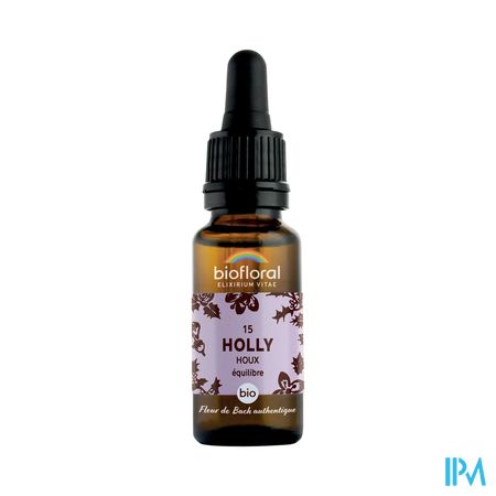 Biofloral Fleurs De Bach 15 Holly Houx Bio 20ml
