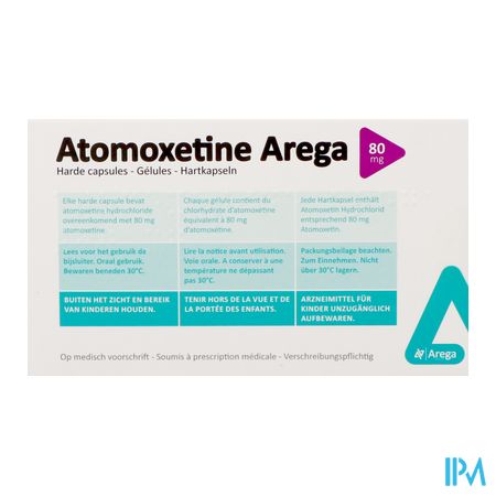 Atomoxetine Arega 80mg Harde Caps 28 Pip 3