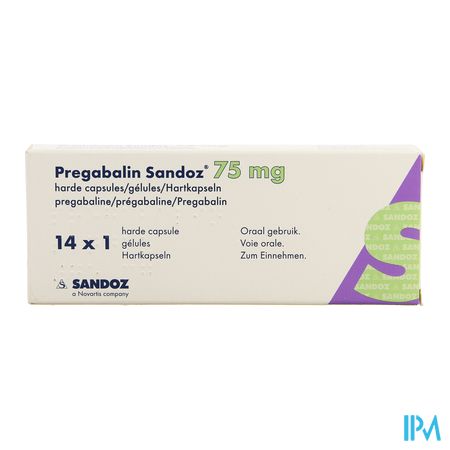 Pregabaline Sandoz 75mg Harde Caps 14 3