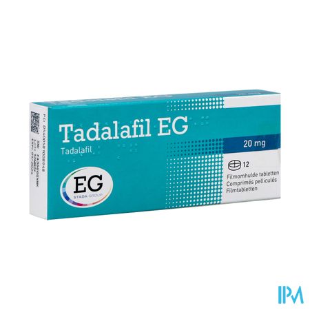 Tadalafil EG 20Mg Comp Pell  12 X 20Mg