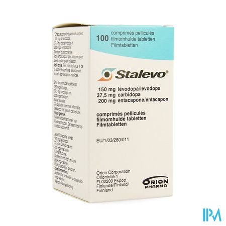 Stalevo 150mg/37,5mg/200mg Comp Pell 100 Flacon