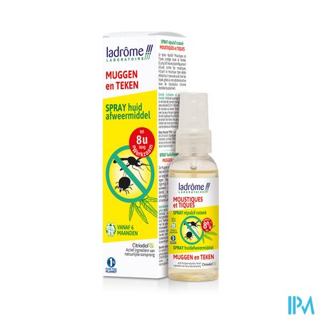 Ladrome Spray Afweermiddel Huid Muggen&teken 50ml