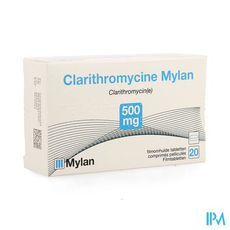 Clarithromycine Viatris 500mg Filmomh Tabl 20