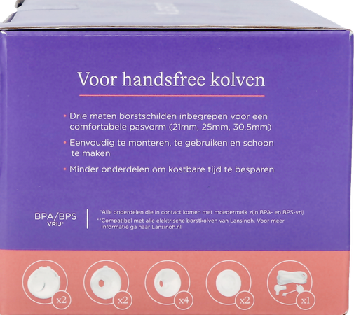 Lansinoh Dubbel Handvrije Afkolfset 3 Maten 6