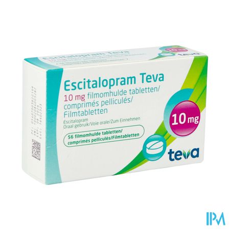 Escitalopram 10mg Teva Filmomh Tabl 56 X 10mg