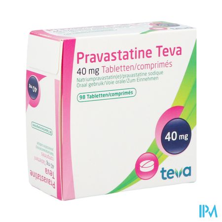 Pravastatine Teva 40mg Tabl 98